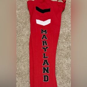 Maryland Terrapins Kripke Chevron Joggers Red Women’s Size Medium